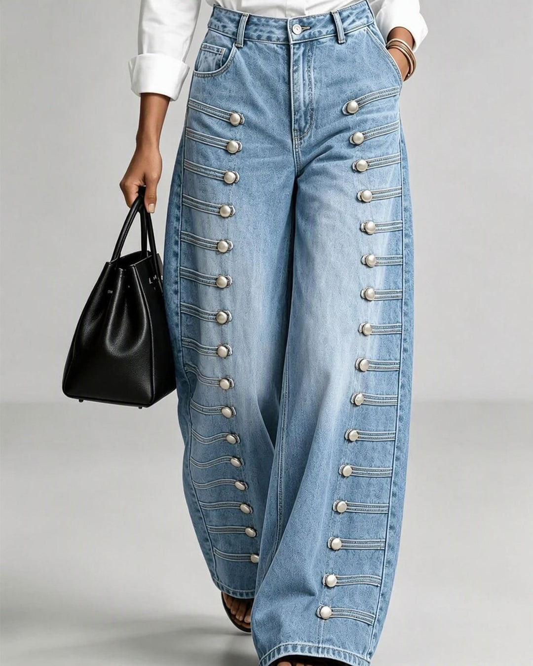 Darcy | Women's High-Waist Wide-Leg Denim Pants
