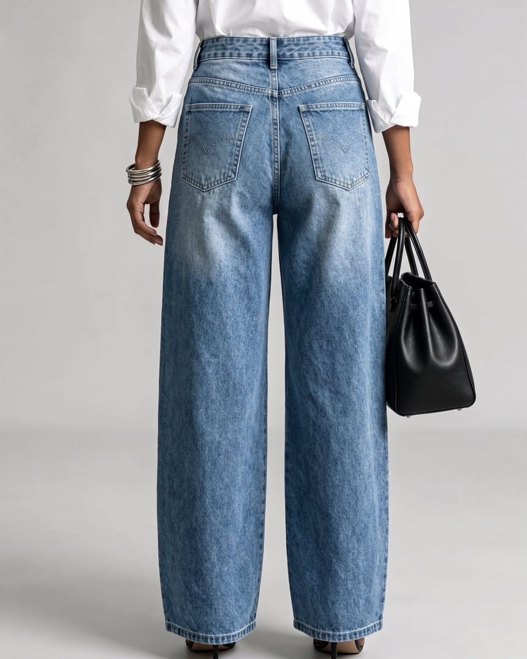 Darcy | Women's High-Waist Wide-Leg Denim Pants