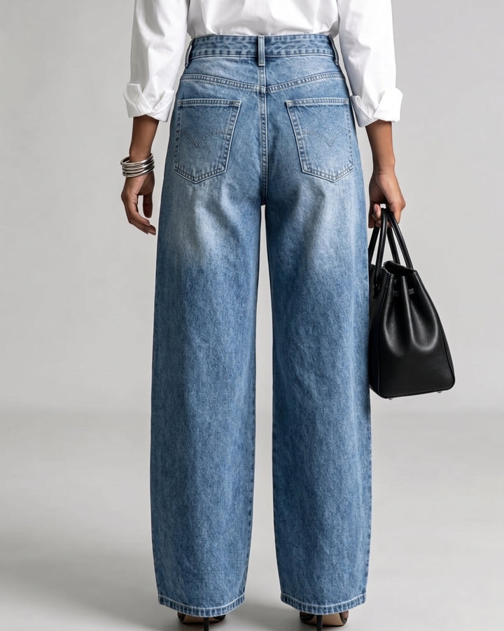 Darcy | Women's High-Waist Wide-Leg Denim Pants