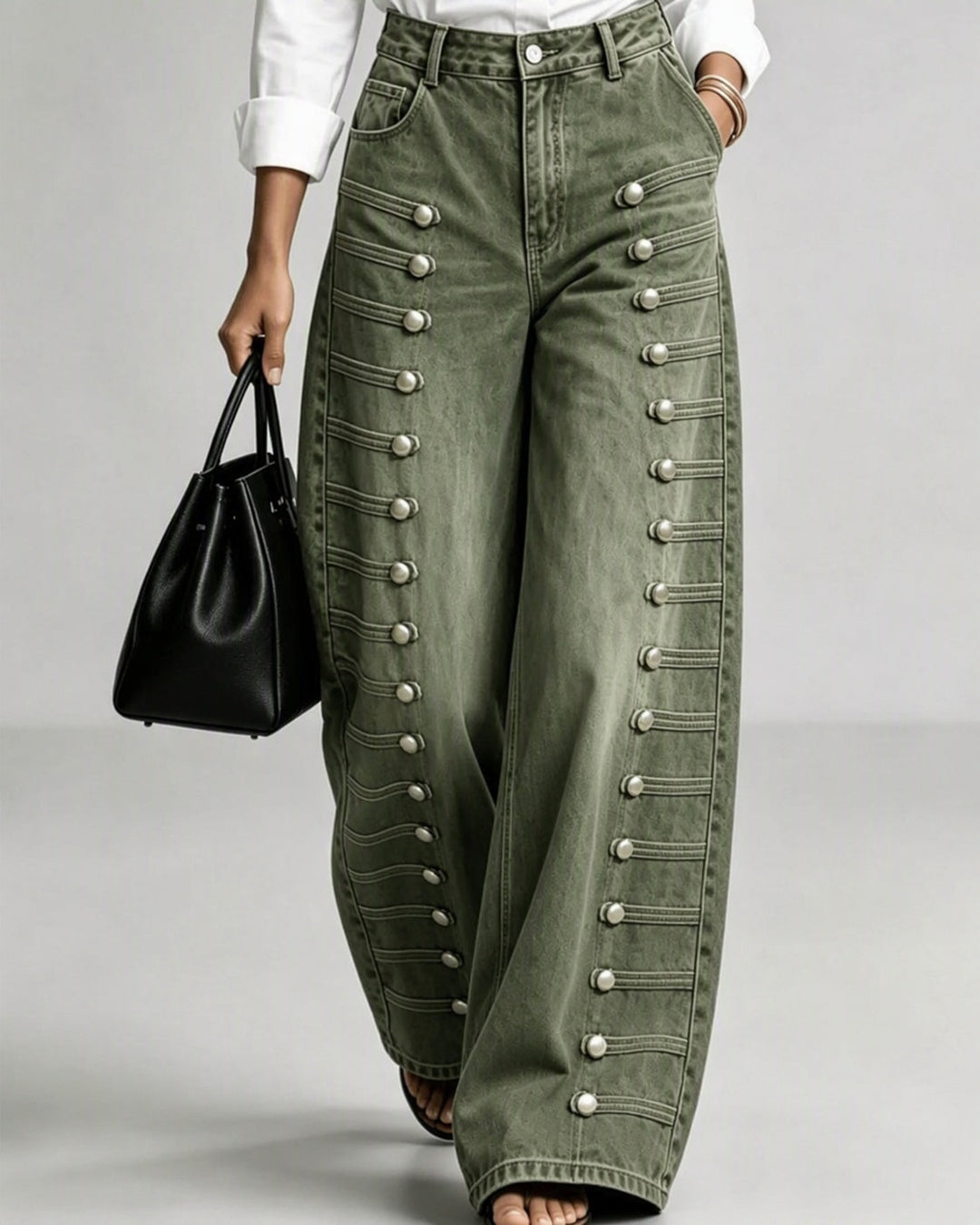 Darcy | Women's High-Waist Wide-Leg Denim Pants