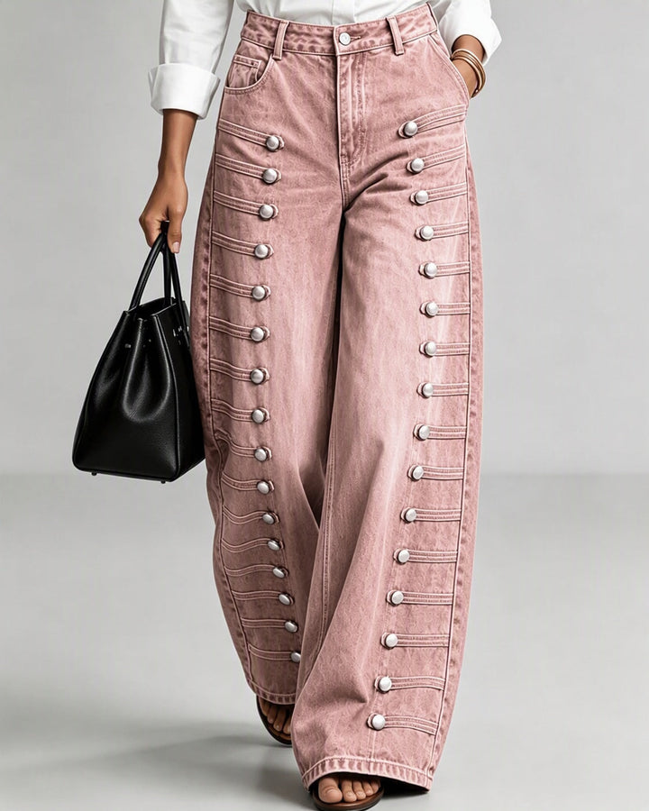Darcy | Women's High-Waist Wide-Leg Denim Pants