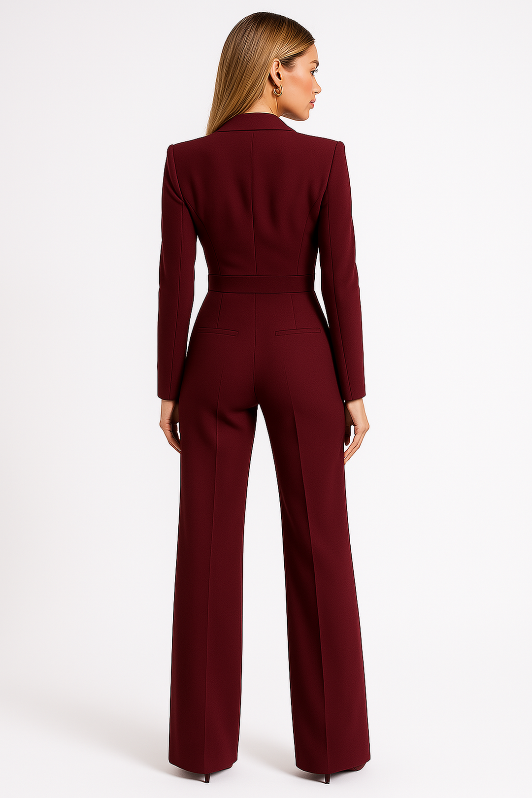 Honorine | Women's Lapel Wide Leg Jumpsuit