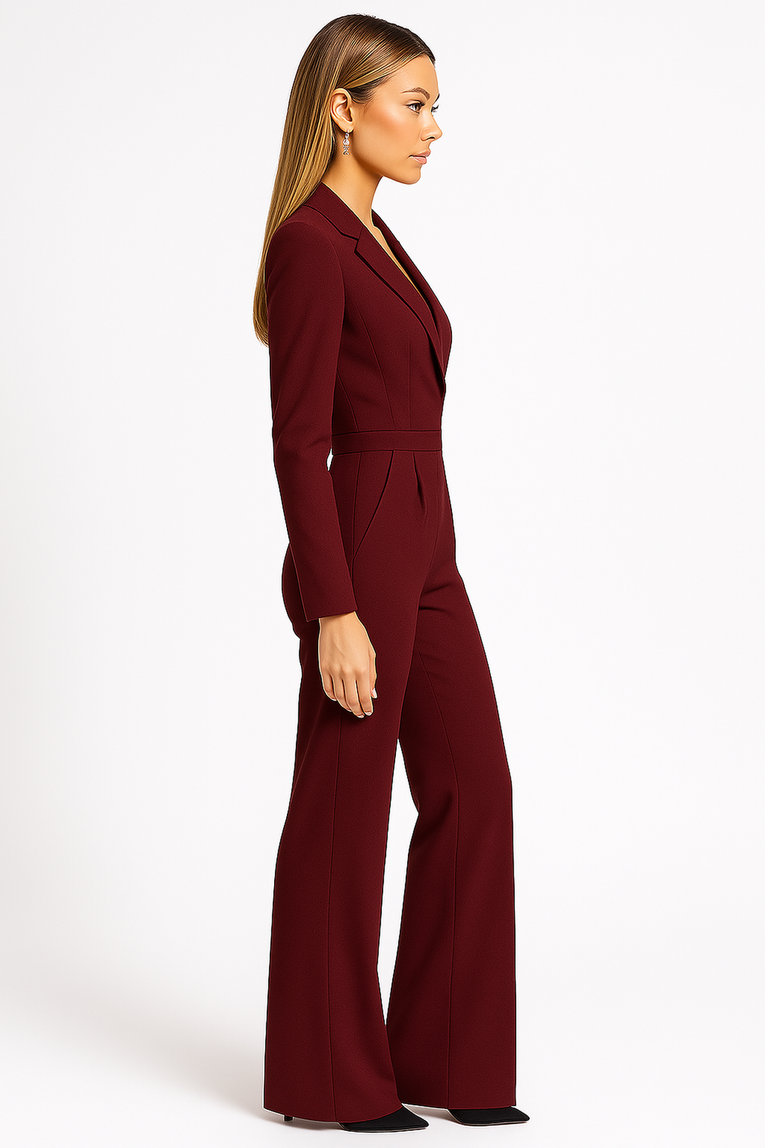 Honorine | Women's Lapel Wide Leg Jumpsuit