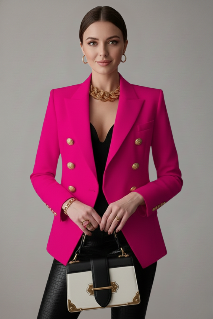 Henrietta | Women's Double-Breasted Gold-Button Blazer