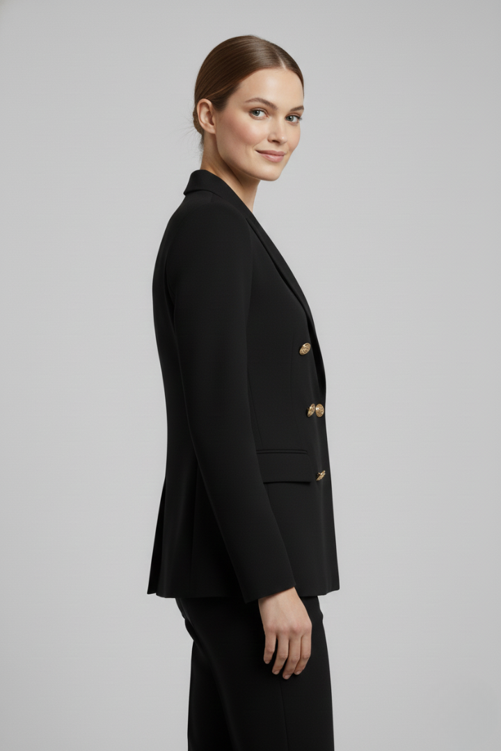 Henrietta | Women's Double-Breasted Gold-Button Blazer