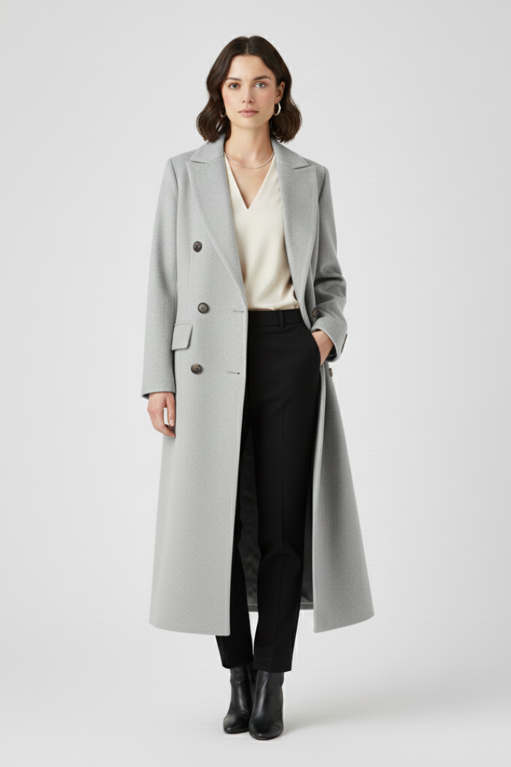 Adeline | Women's Longline Lapel Collar Coat