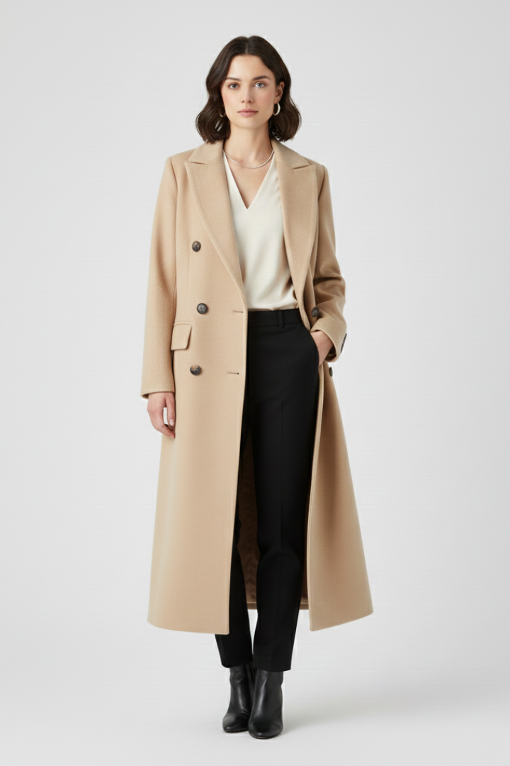 Adeline | Women's Longline Lapel Collar Coat