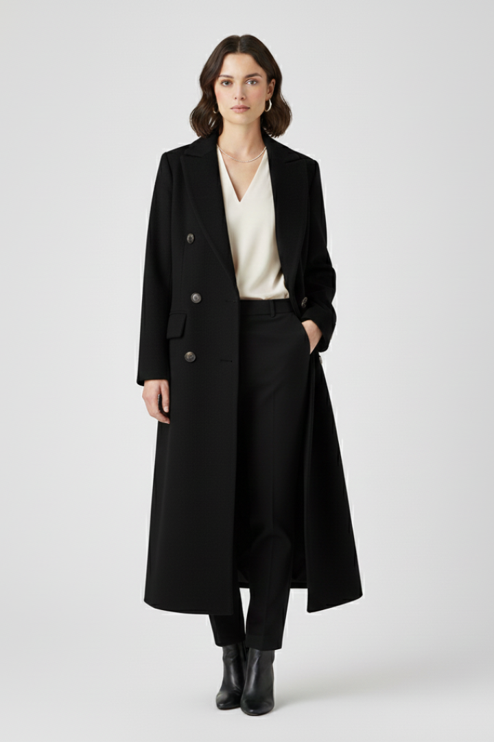 Adeline | Women's Longline Lapel Collar Coat