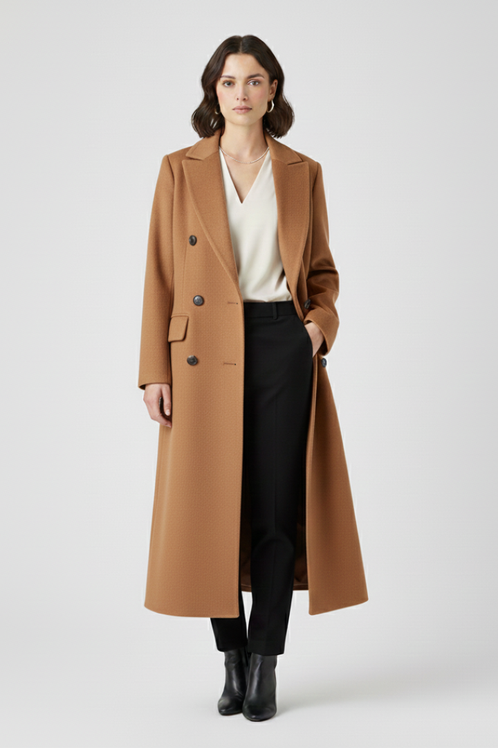 Adeline | Women's Longline Lapel Collar Coat
