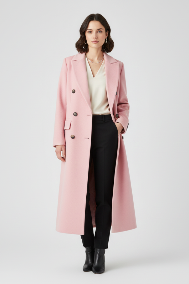 Adeline | Women's Longline Lapel Collar Coat