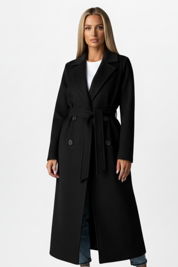 Colette | Women's Double-Breasted Belted Long Coat