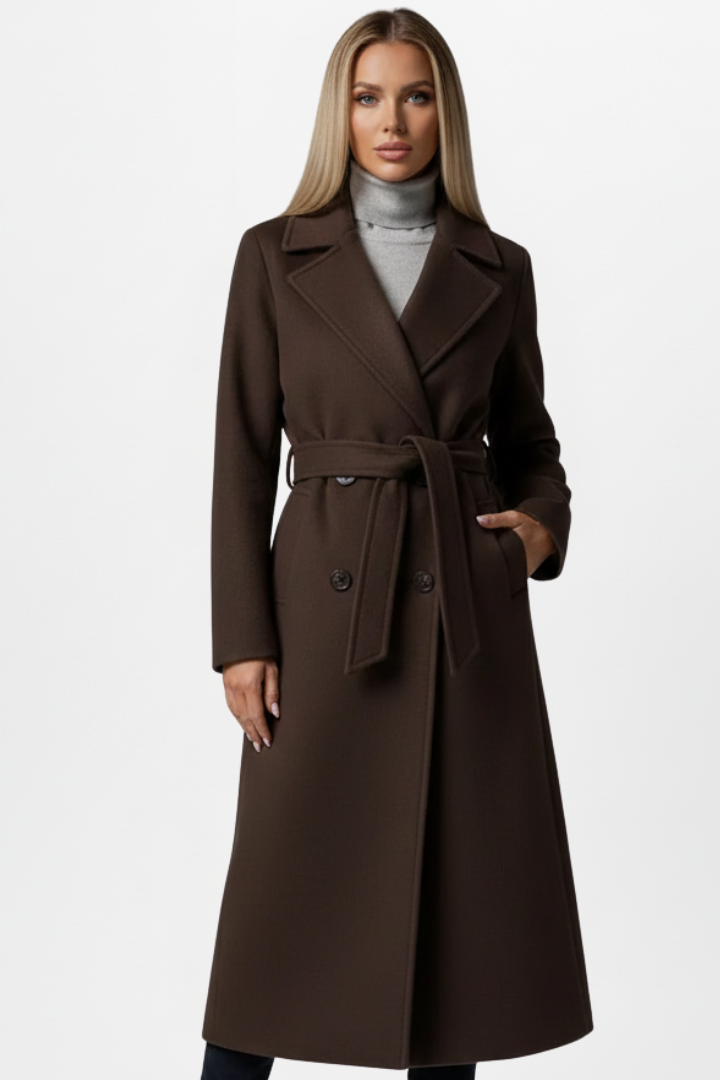 Colette | Women's Double-Breasted Belted Long Coat