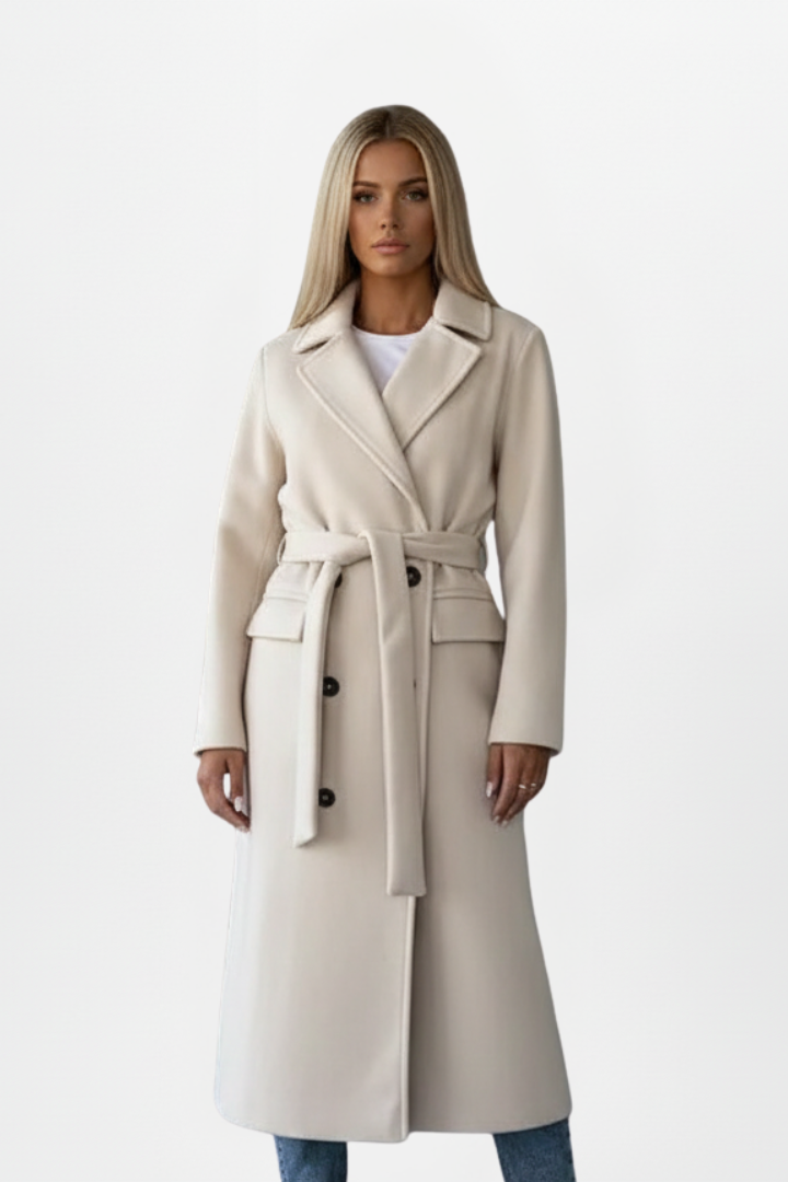 Colette | Women's Double-Breasted Belted Long Coat