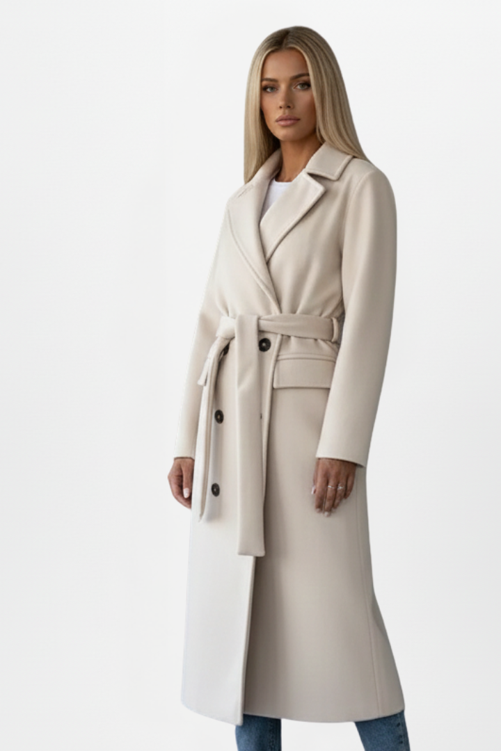 Colette | Women's Double-Breasted Belted Long Coat