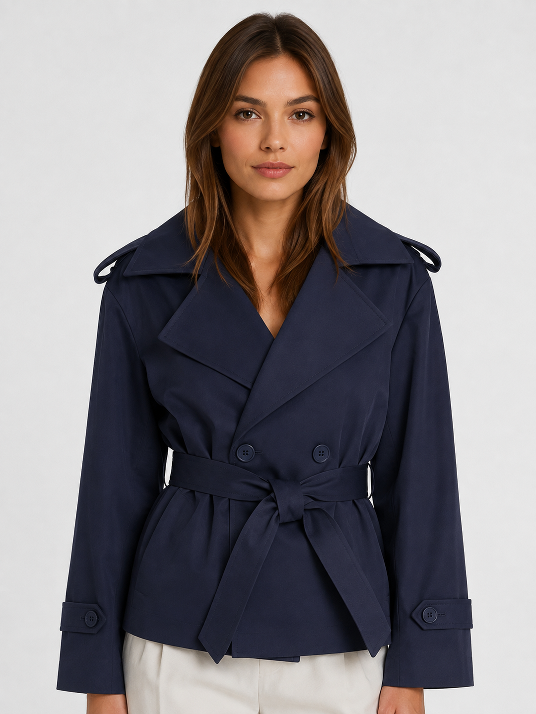 Martha | Women's Short Belted Trench Coat