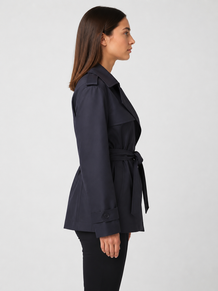 Martha | Women's Short Belted Trench Coat