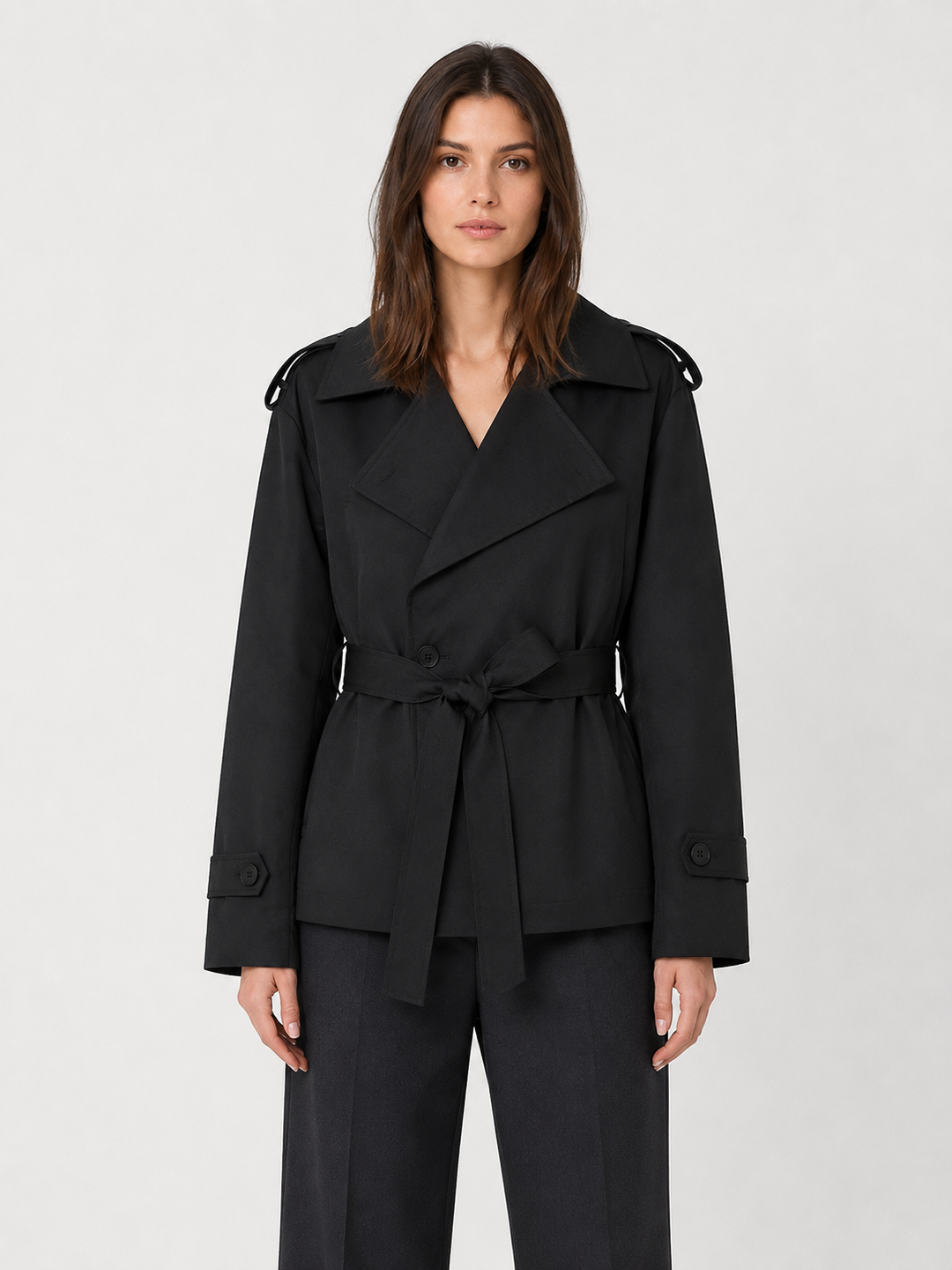 Martha | Women's Short Belted Trench Coat