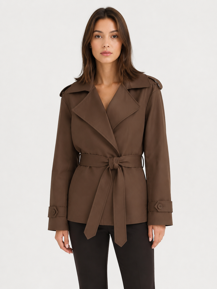 Martha | Women's Short Belted Trench Coat
