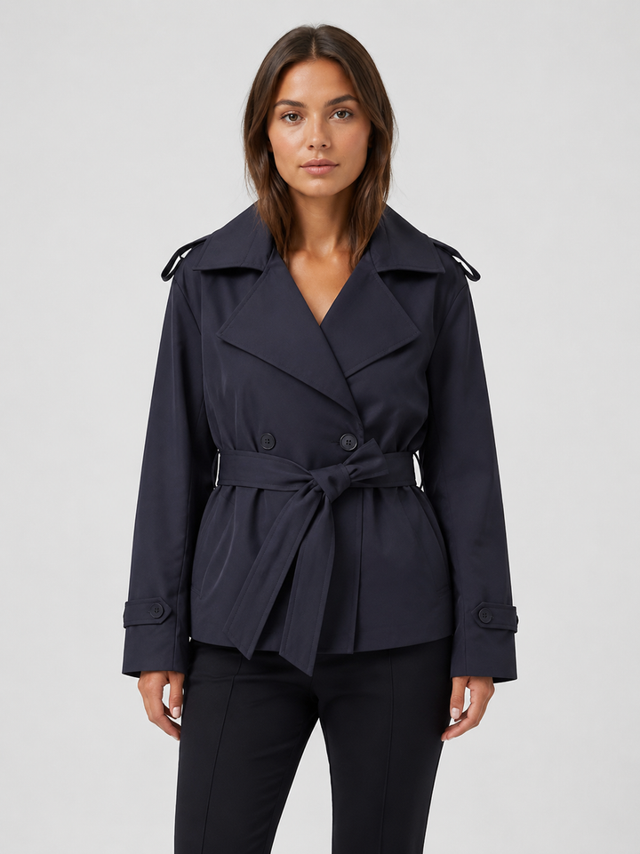 Martha | Women's Short Belted Trench Coat