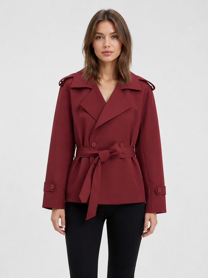 Martha | Women's Short Belted Trench Coat