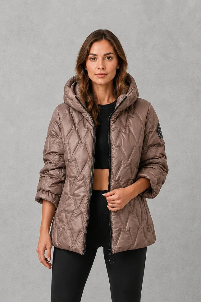 Odile | Women's High-Neck Padded Hooded Puffer Coat