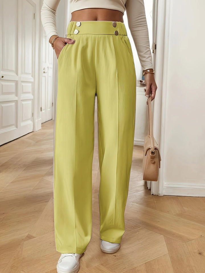 Frankie | Women's High Waist Straight Leg Trousers