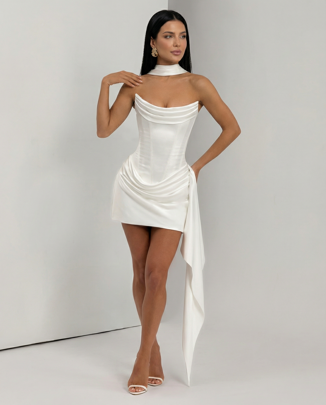 Manon | Women's Satin Corset Mini Dress