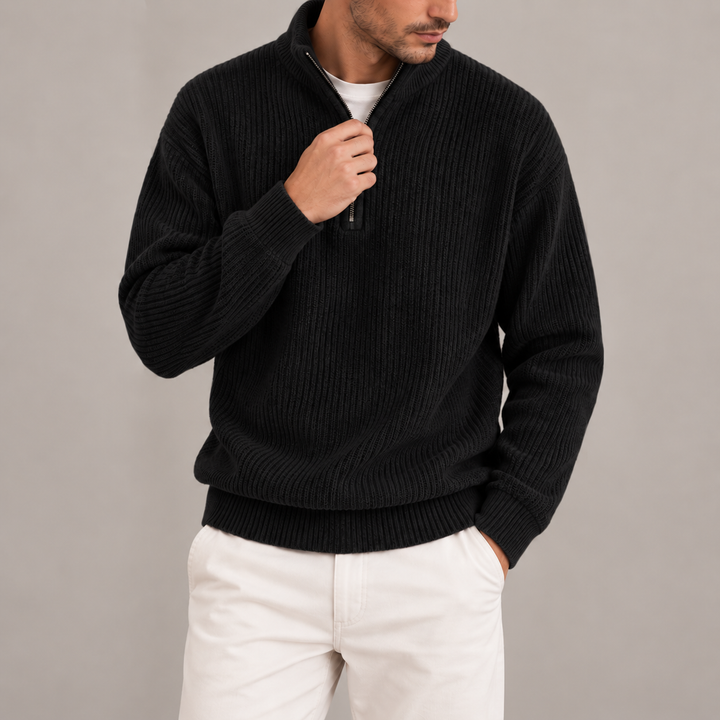 Marcus | Men's Corduroy Quarter Zip Jumper
