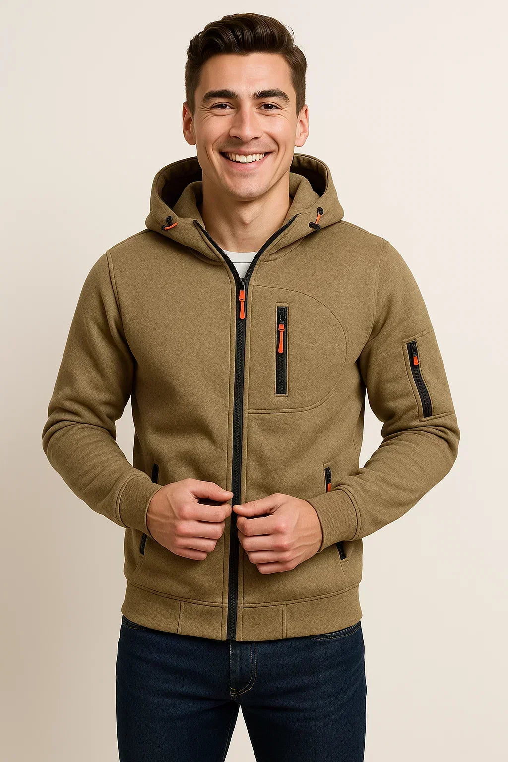 Tobias | Men's Front Zip Hoodie