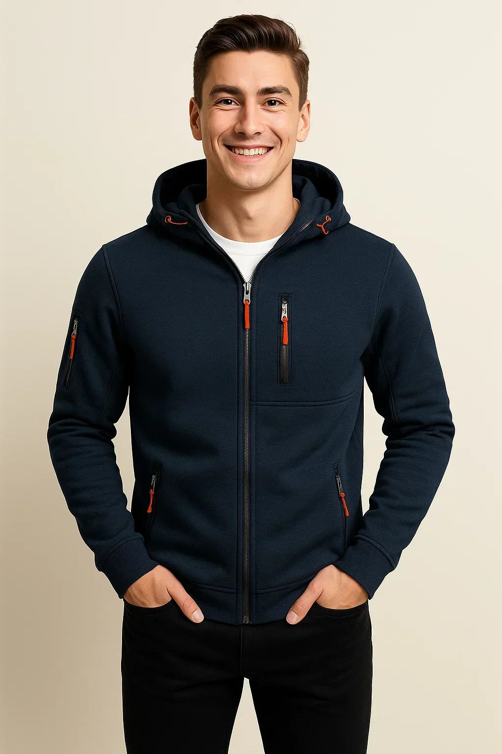 Tobias | Men's Front Zip Hoodie
