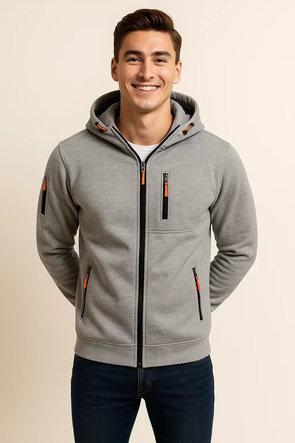 Tobias | Men's Front Zip Hoodie
