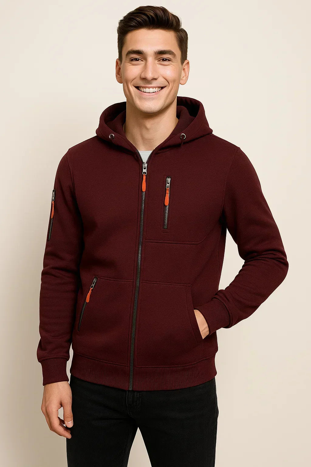 Tobias | Men's Front Zip Hoodie