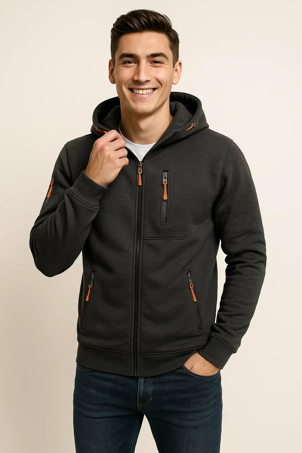 Tobias | Men's Front Zip Hoodie