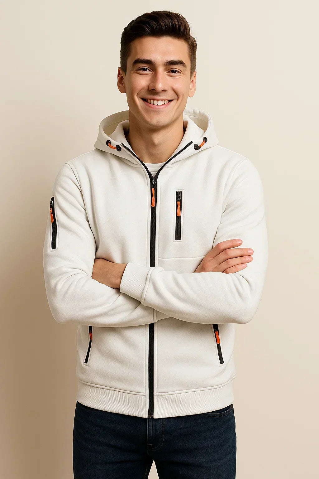 Tobias | Men's Front Zip Hoodie
