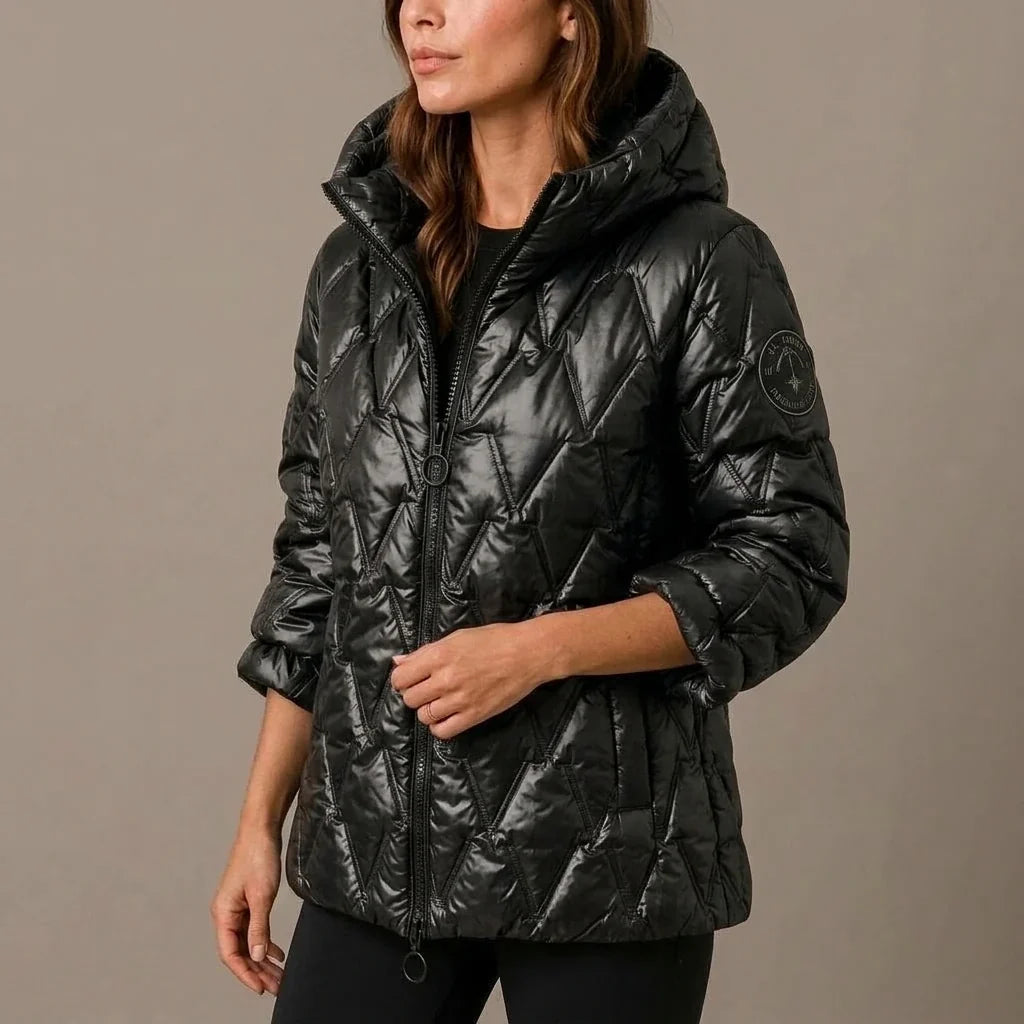 Odile | Women's High-Neck Padded Hooded Puffer Coat