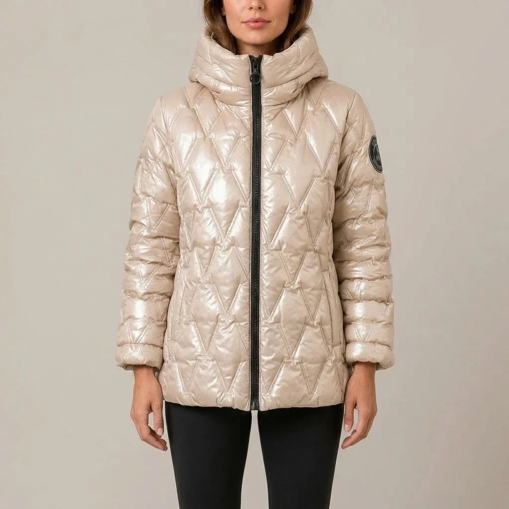 Odile | Women's High-Neck Padded Hooded Puffer Coat