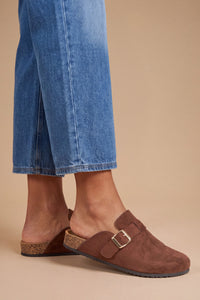 Cressida | Women's Faux-Suede Footbed Mules