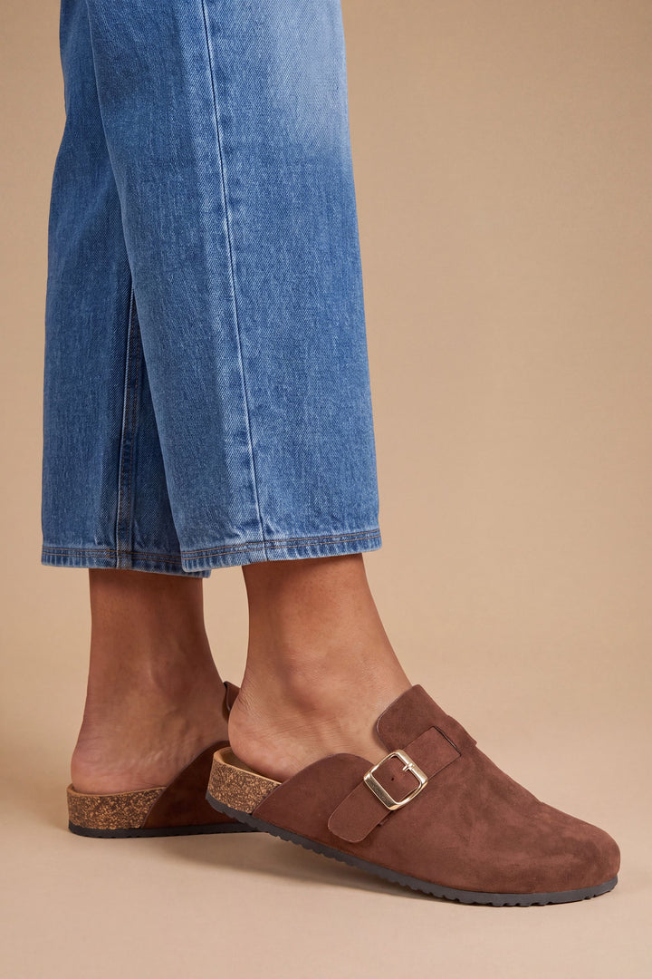 Cressida | Women's Faux-Suede Footbed Mules