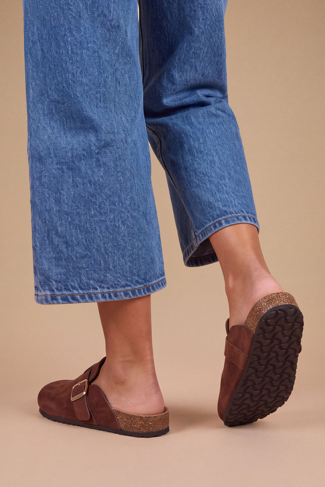 Cressida | Women's Faux-Suede Footbed Mules