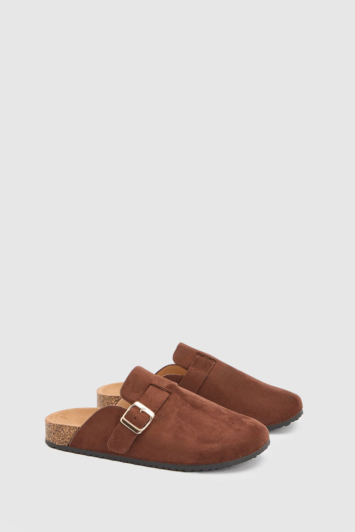 Cressida | Women's Faux-Suede Footbed Mules