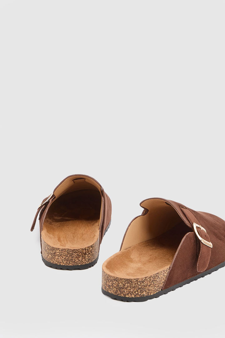 Cressida | Women's Faux-Suede Footbed Mules