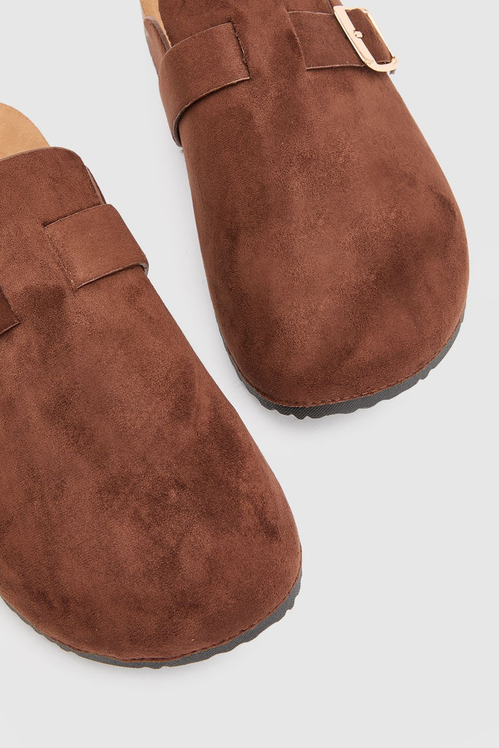 Cressida | Women's Faux-Suede Footbed Mules
