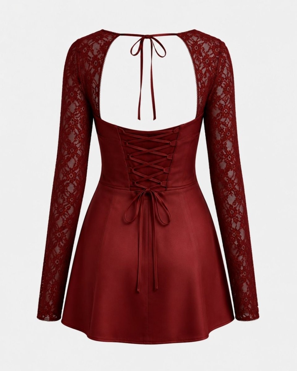 Amandine | Women's Floral Lace Mini Dress