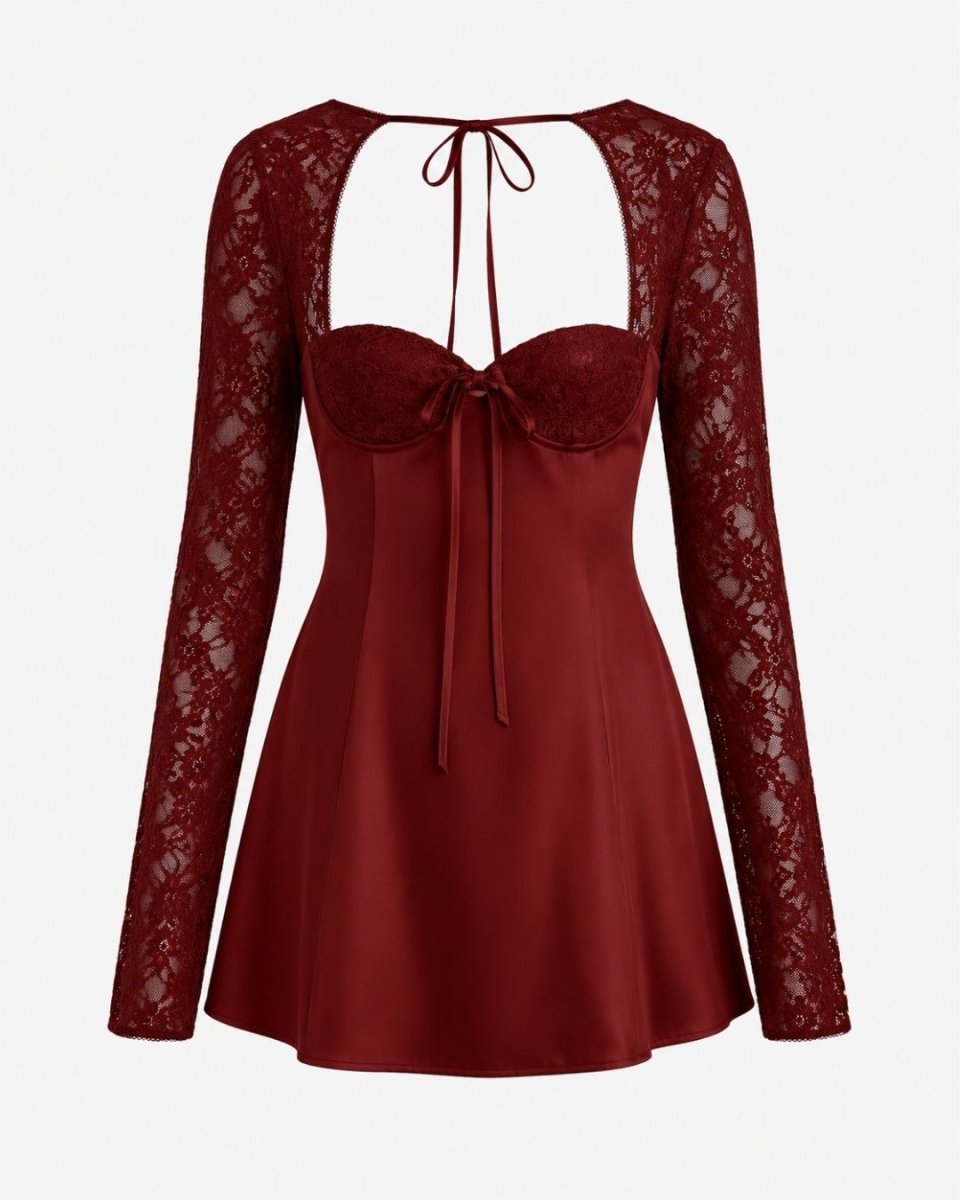 Amandine | Women's Floral Lace Mini Dress