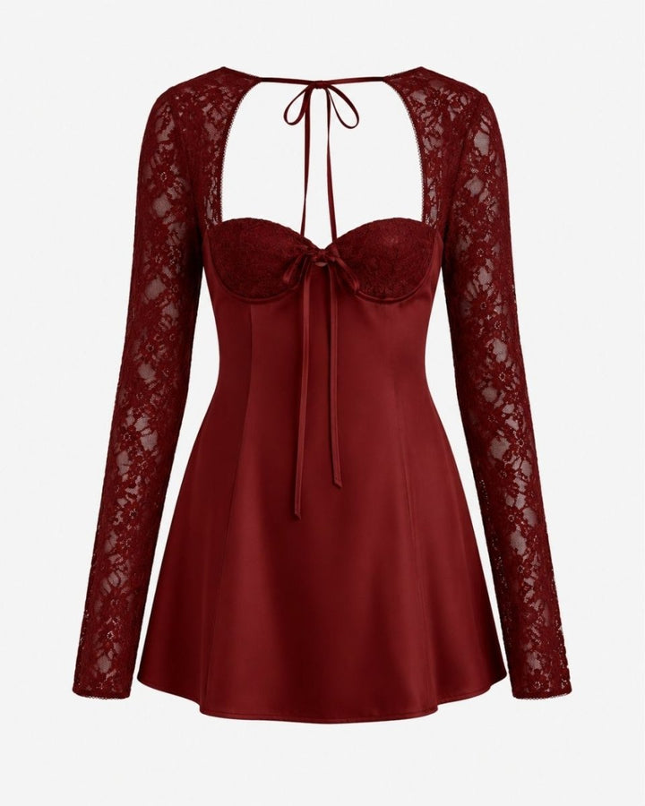 Amandine | Women's Floral Lace Mini Dress