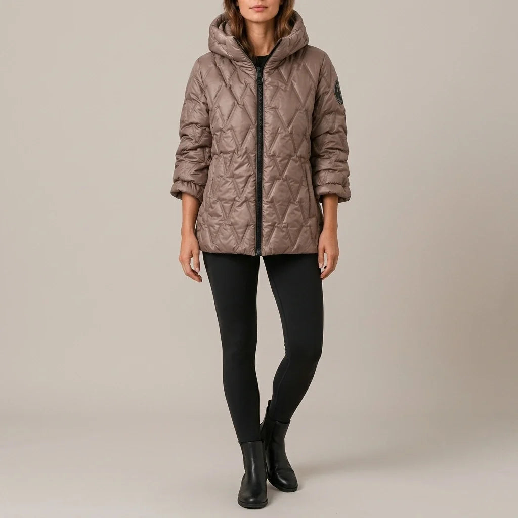 Odile | Women's High-Neck Padded Hooded Puffer Coat