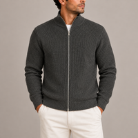 Wade | Men's Ribbed Full Zip Cardigan