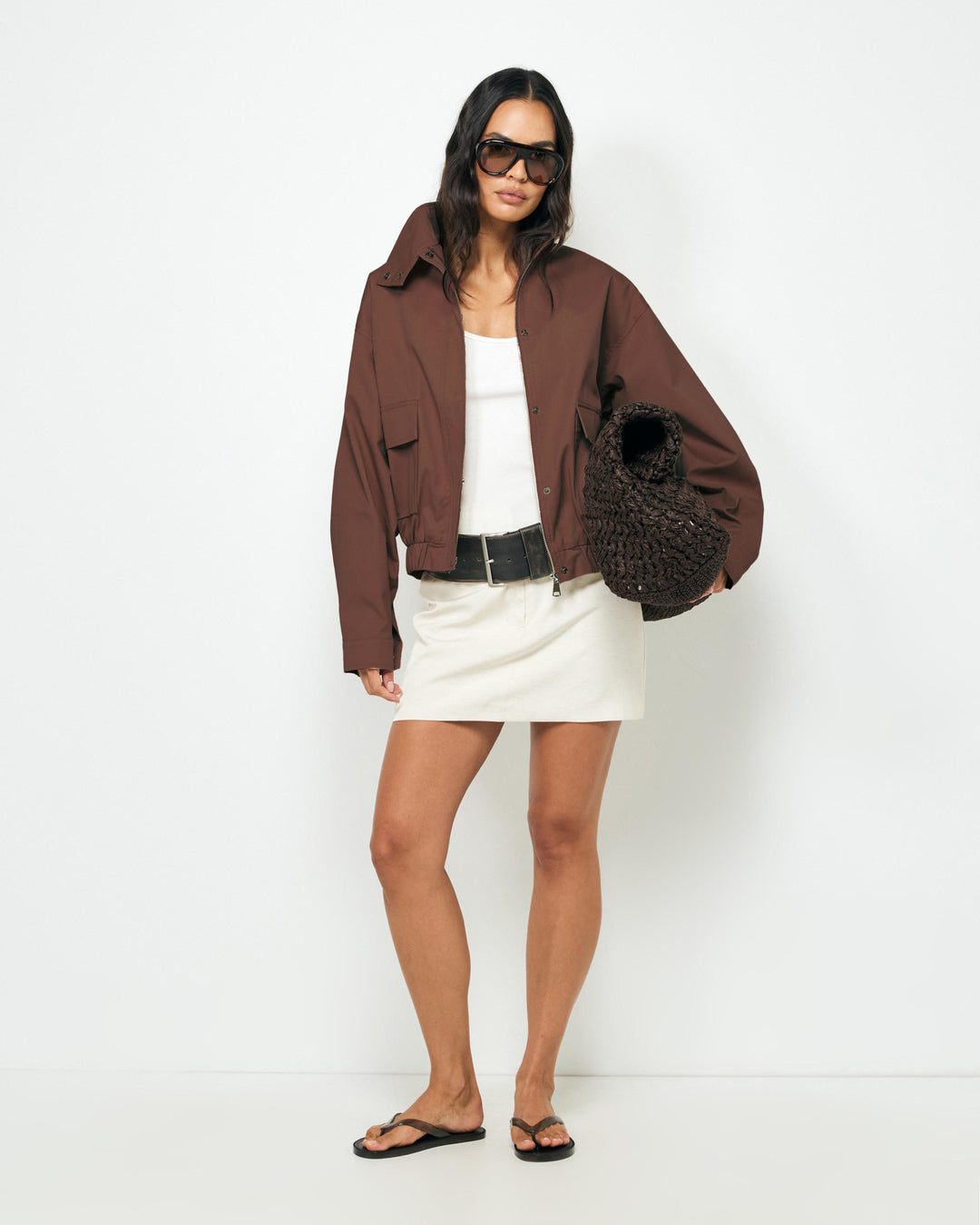 Agathe | Women's Funnel Neck Bomber Jacket