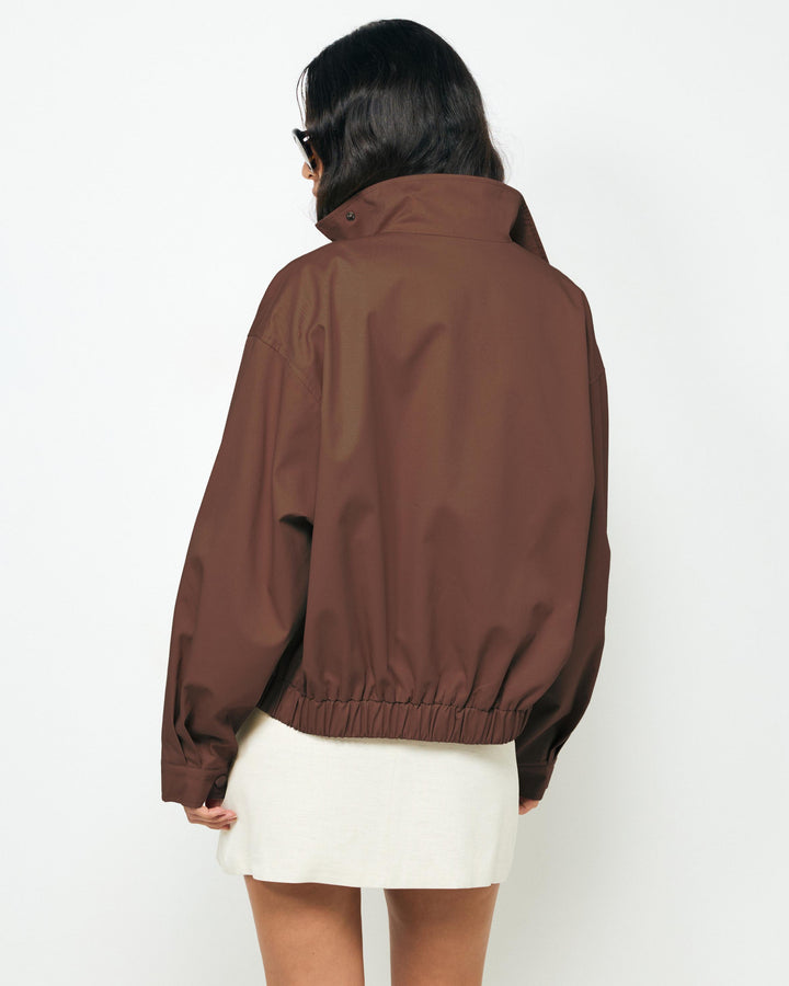 Agathe | Women's Funnel Neck Bomber Jacket