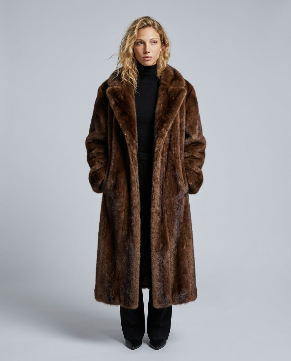 Josephine | Women's Floor-Length Faux Fur Maxi Coat